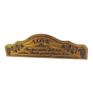 Vintage 70’s Hand Carved Cherry Wood Wall Plaque