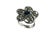 Beautifully crafted vintage ring, with a unique flower shape and faux diamond accents. The ring features a black centered...