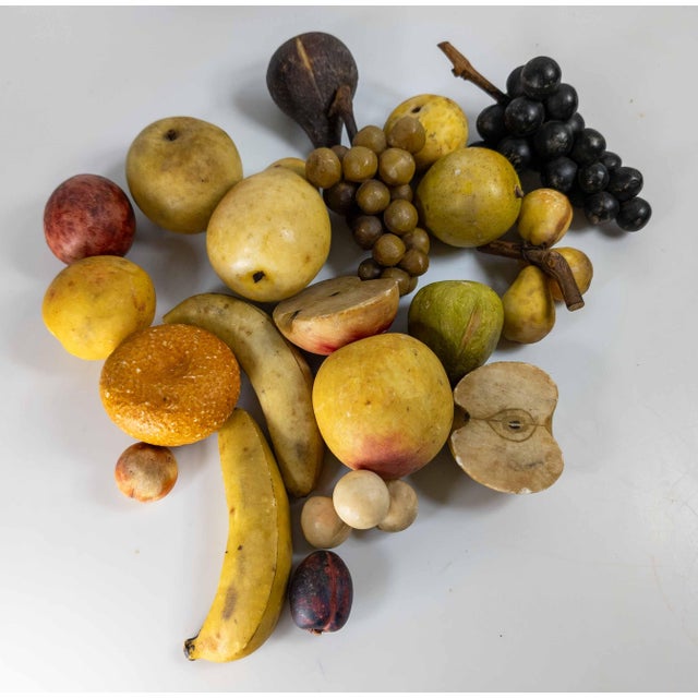 Stone 19th Century Group of 20 Carved Marble and Alabaster Fruit For Sale - Image 7 of 13
