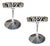 Mid-Century Tulip Style Chrome Stool With Zebra Seats, Pair For Sale