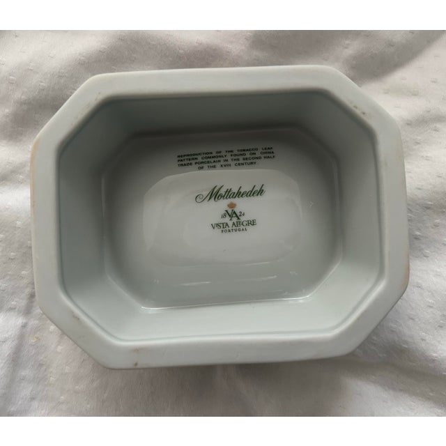 Mottahedeh Porcelain 'Tobacco Leaf' Soap Dish & 3 Bars of Soap Set, Factory New in turquoise box. Essential Oils:...