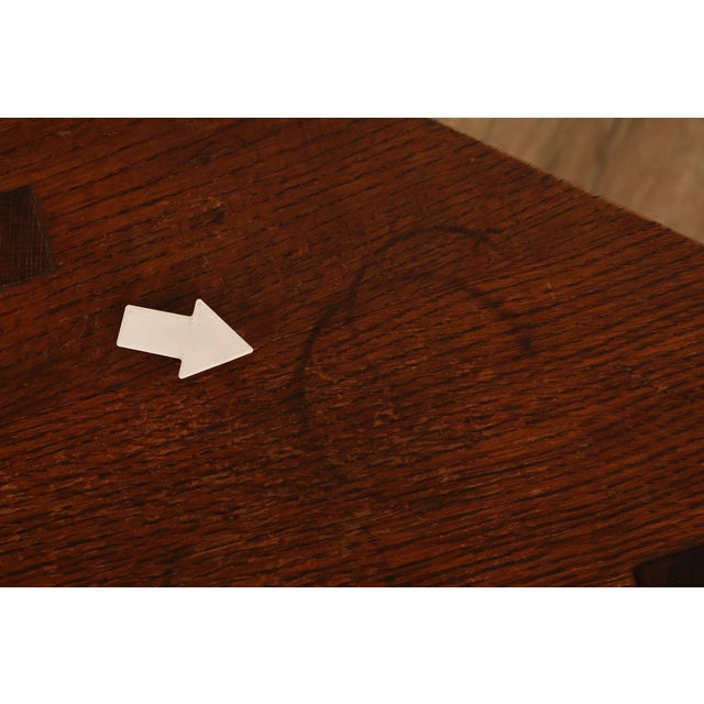 Stickley Mission Collection Oak Octagonal Tabouret Table For Sale - Image 17 of 18