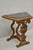 Italian Renaissance Figural Carved Marble Top Side Table with Winged Cherub Head. Item features has an inset marble top,...