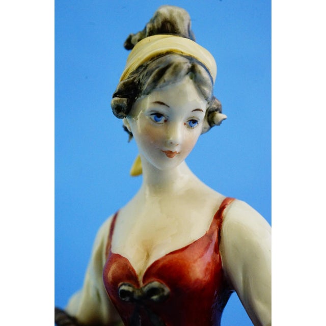 20th Century Porcelain Figurine by Giuseppe Cappè in the style of Capodimonte, Italy For Sale - Image 13 of 18
