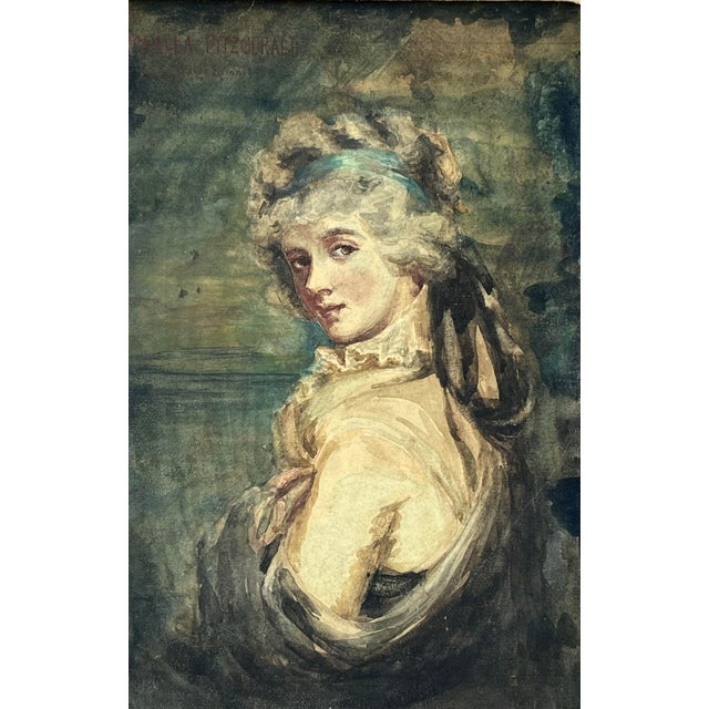 George Romney English, 1734–1802 watercolor painting on paper portrait of Lady Pamela Fitzgerald. The late 18th-century...
