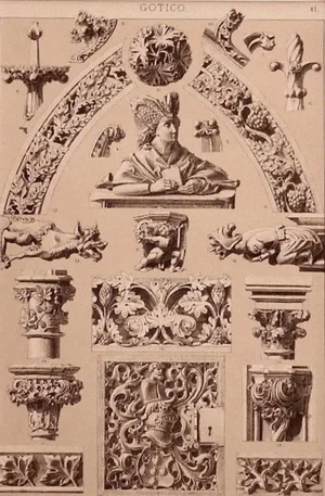 Unknown - Gothic Ornate - Offset and Lithograph on Paper - Early 20th Century