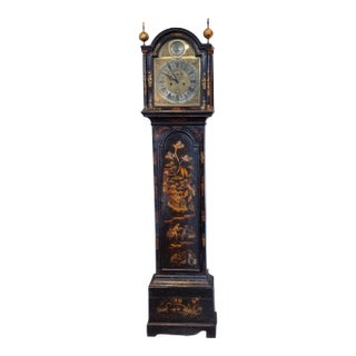 George III Chinoiserie Lacquered Longcase Clock by Joseph Fordham of Braintree For Sale