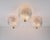 Art deco venini murano glass celling lamps, made in italy in 1940s. The lamps consist of massive embossed murano glass...