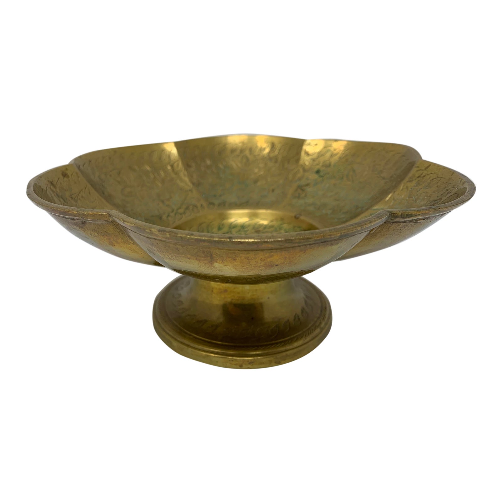 Vintage Brass Pedestal Bowl Chairish