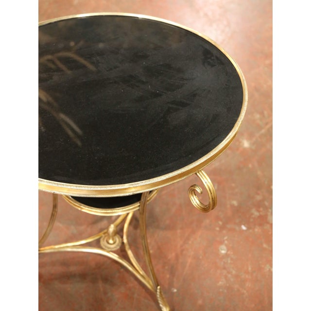 Bronze Early 20th Century French Directoire Brass and Bronze Two-Tier Guéridon Table For Sale - Image 8 of 8