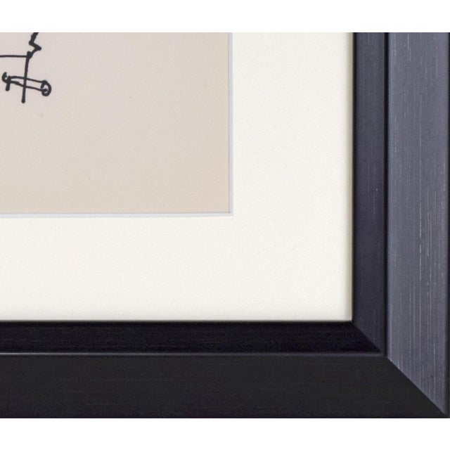 1960s Vintage Mid Century Ship Pen & Ink Drawing by Emilie Walker C.1960s For Sale - Image 5 of 5