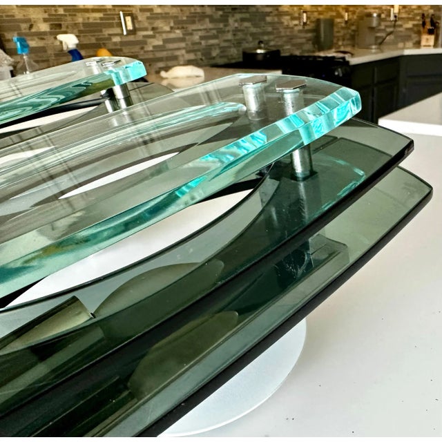 Green Pair of Fontana Arte Style Italian Sconces For Sale - Image 8 of 12