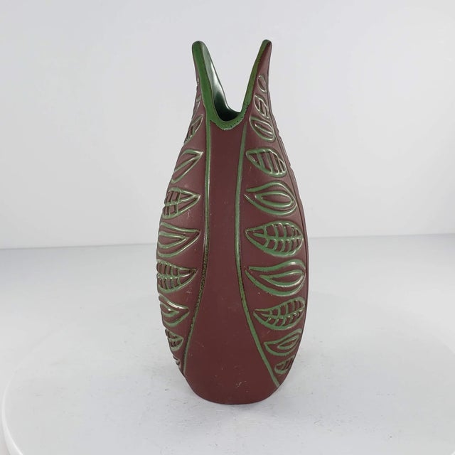 Mid-Century Modern Mid 20th Century Hjordis Oldfors Le Sweden Upsala Ekeby Vase 5795 For Sale - Image 3 of 10