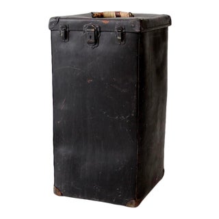 Vintage Black Storage Bin For Sale