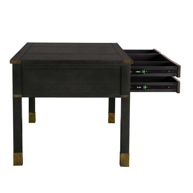 Brown NOIR Campaign Partner Desk For Sale - Image 8 of 10