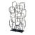 Large 6’ Postmodern Geometric Metal Floor Sculpture / Architectural Room Divider, C. 1990s For Sale