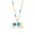 Contemporary Wishful Elephant & Evil Eye Turquoise Enamel Pendant Gold Chain Necklace For Sale - Image 3 of 9