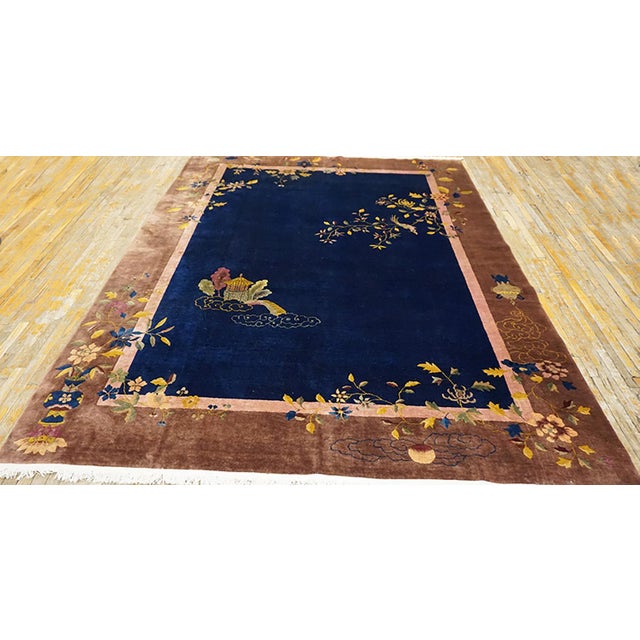 1920s Chinese Art Deco Carpet ( 9' x 11'9" - 274 x 358 ) Knotted 1920s Chinese - Art Deco Wool Rectangle Antique Room Size...