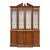 English Smith Watson Chippendale Style Burl Yew Wood Bookcase Cabinet For Sale