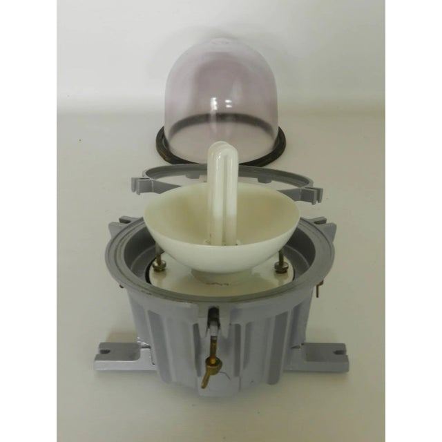 Large Industrial Bulk Head Lights from Eclatec of Nancy, 1960s, Set of 3 For Sale - Image 6 of 9