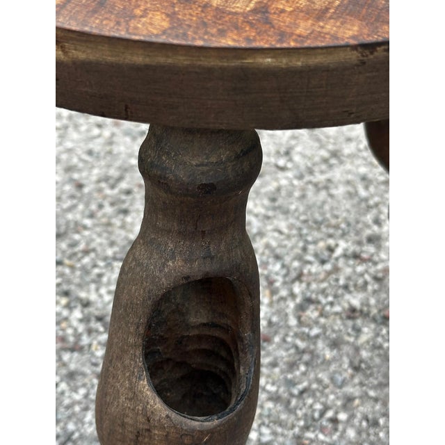 Sculptural Tripod Stool by Gabriel Lucas, Brittany, 1970 For Sale - Image 9 of 18