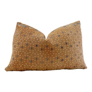 Authentic One of a Kind Vintage Chinese Wedding Blanket Embroidered Silk Pillow Cover For Sale