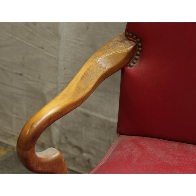 Fairfield Mid 20th Century Fairfield Red Rolling Chair For Sale - Image 4 of 11