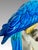 Large Mid Century Italian Royal Blue and Yellow Ceramic Hand Painted Majolica Macaw (Parrot) For Sale - Image 9 of 12