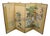 Chinese Hand Painted Silk 4 Panel Folding Screen Scholars Landscape Bógǔ Tú 59" For Sale