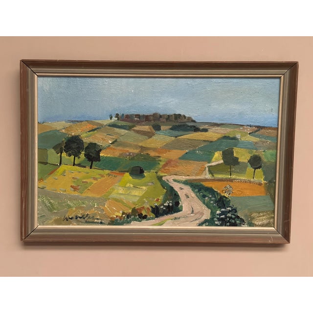 Tage Gavik, Landscape, 1950s, Oil Painting on Panel, Framed For Sale - Image 7 of 18