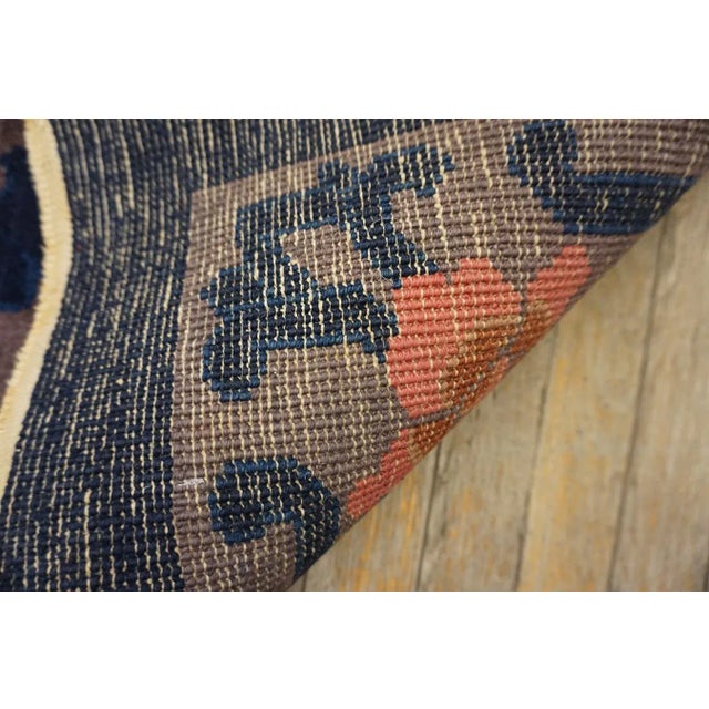 1920s Blueu Navy Vase Floral Antique Peking Rug 6' 0'' X11' 8'' Handknotted Wool Carpet For Sale - Image 13 of 13