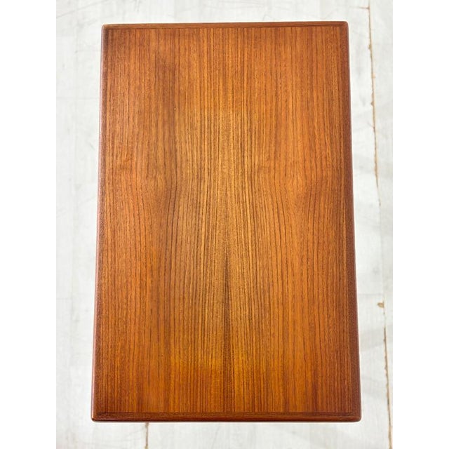 Mid-Century Danish Side Table in Teak by Niels Bach, 1960s For Sale - Image 9 of 11