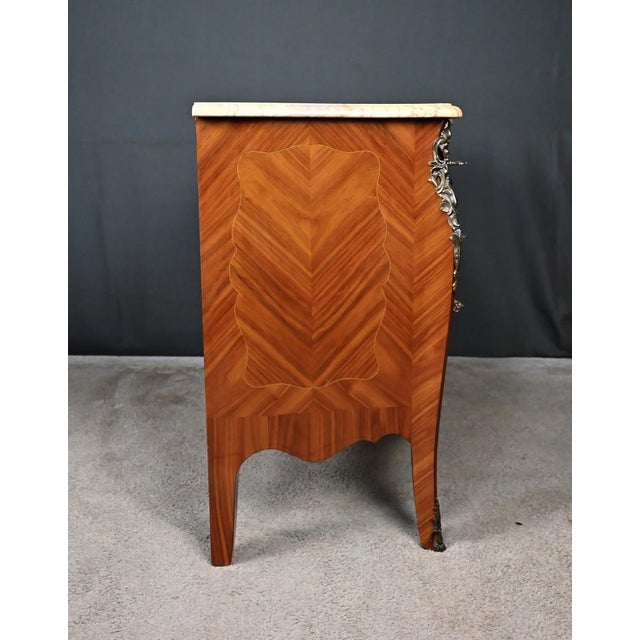 Louis XV Style Marquetry Commode, Late 20th Century For Sale - Image 13 of 18