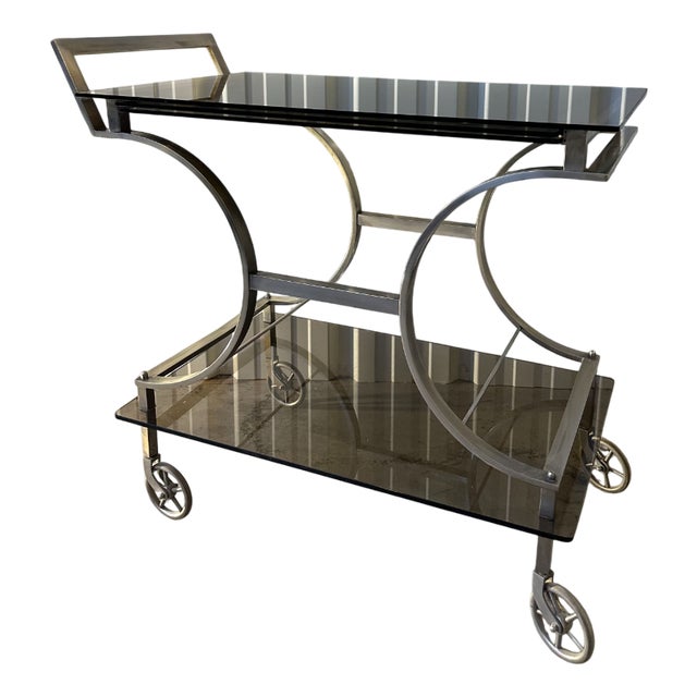 Chrome Serving Cart, 1970s For Sale