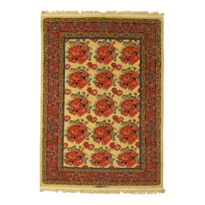 Vintage Hand-Knotted Persian Senneh Rug 5'1" X 7'2"