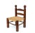 Very rare Kid's Chair in the manner of Charlotte Perriand. Turned oak wood core with handwoven rush seat which is in...