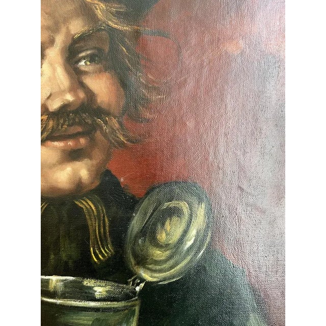 I. Tomig, L'homme et la chope de bière, Oil on Canvas, Framed For Sale - Image 5 of 12