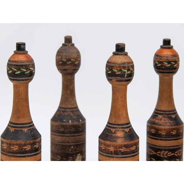 Wood Mid 20th Century Rug Pins - Set of 9 For Sale - Image 7 of 13