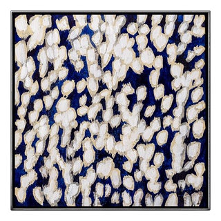 Mats Wieslander, Indigo Bloom, 2025, Acrylic and Ink on Oxidized Sheet Metal For Sale
