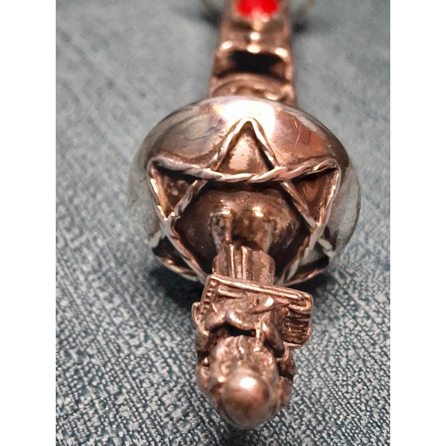 Antique 1844 Imperial Silver 84 Torah Pointer Yad, 13" Rabbi Finial For Sale In Boston - Image 6 of 18