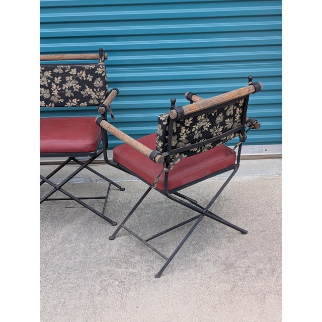 Set of 3 Vintage Cleo Baldon Style Iron Dining Chairs, c.1970s For Sale - Image 9 of 9