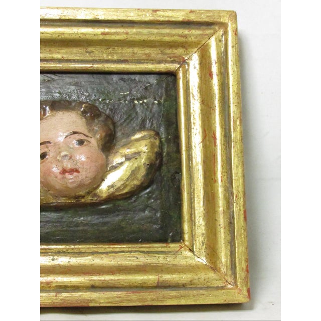 Antique Hand Carved Spanish Colonial Framed Putti Heads For Sale - Image 16 of 17