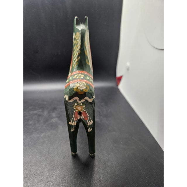 Hand-Painted Wooden Dala Horse For Sale - Image 4 of 5