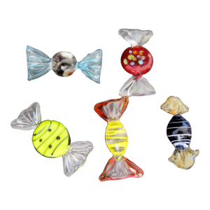 1970s Hand Blown Art Glass Candies