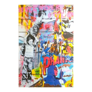 Mr. Brainwash " Never Give Up " Authentic Lithograph Print Pop Art Poster