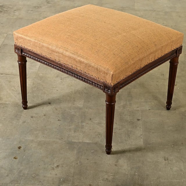 French French 19th Century Louis XVI Style Bench-Ottoman For Sale - Image 3 of 7