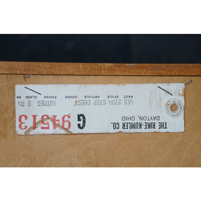 T.F.I. Mid Century American Colonial Style Maple Tallboy Dresser Chest of Drawers For Sale - Image 18 of 18