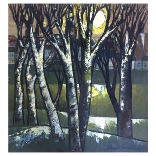 Laimdots Murnieks, Wind Gestures, 1991, Oil on Cardboard For Sale