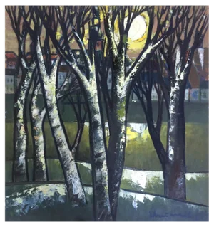 Laimdots Murnieks, Wind Gestures, 1991, Oil on Cardboard