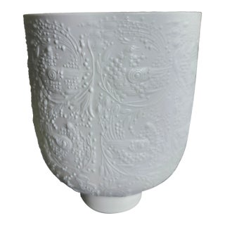 Rosenthal Bjorn Wiinblad Candle Holder White Porcelain Matte For Sale
